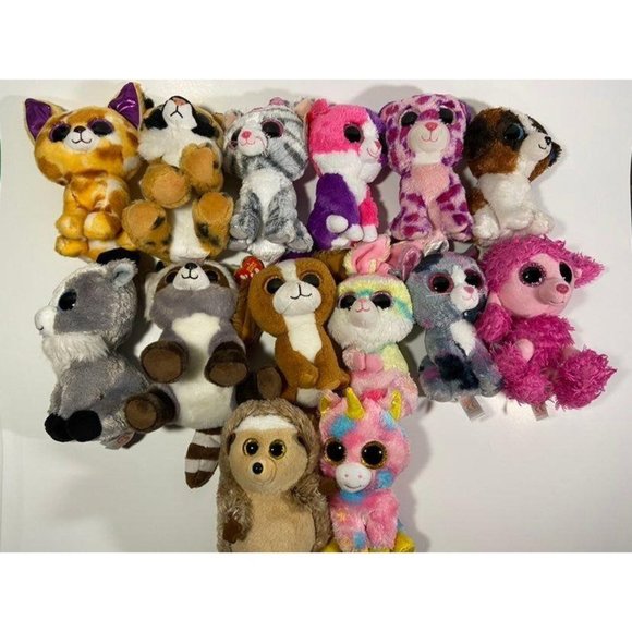 Ty Beanie Boo Plush Lot Of 14
